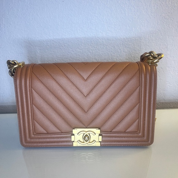 Chanel Caviar Chevron Quilted Medium Flap Bag - Picture 1 of 5
